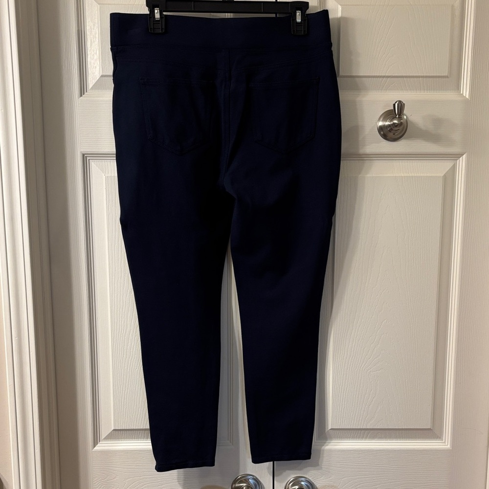 Women’s St. John’s Bay Navy Ponte Ankle Pants - Picture 2 of 2